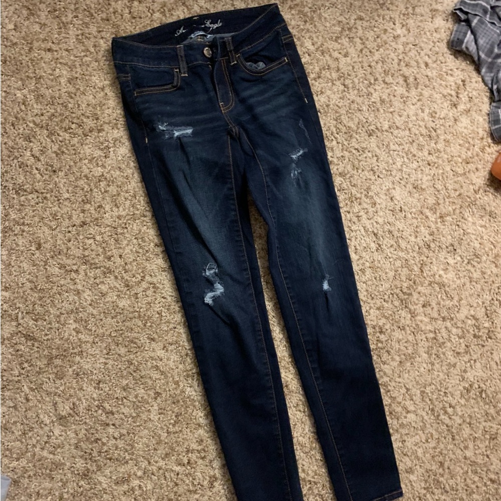 American eagle blue jeans size 00